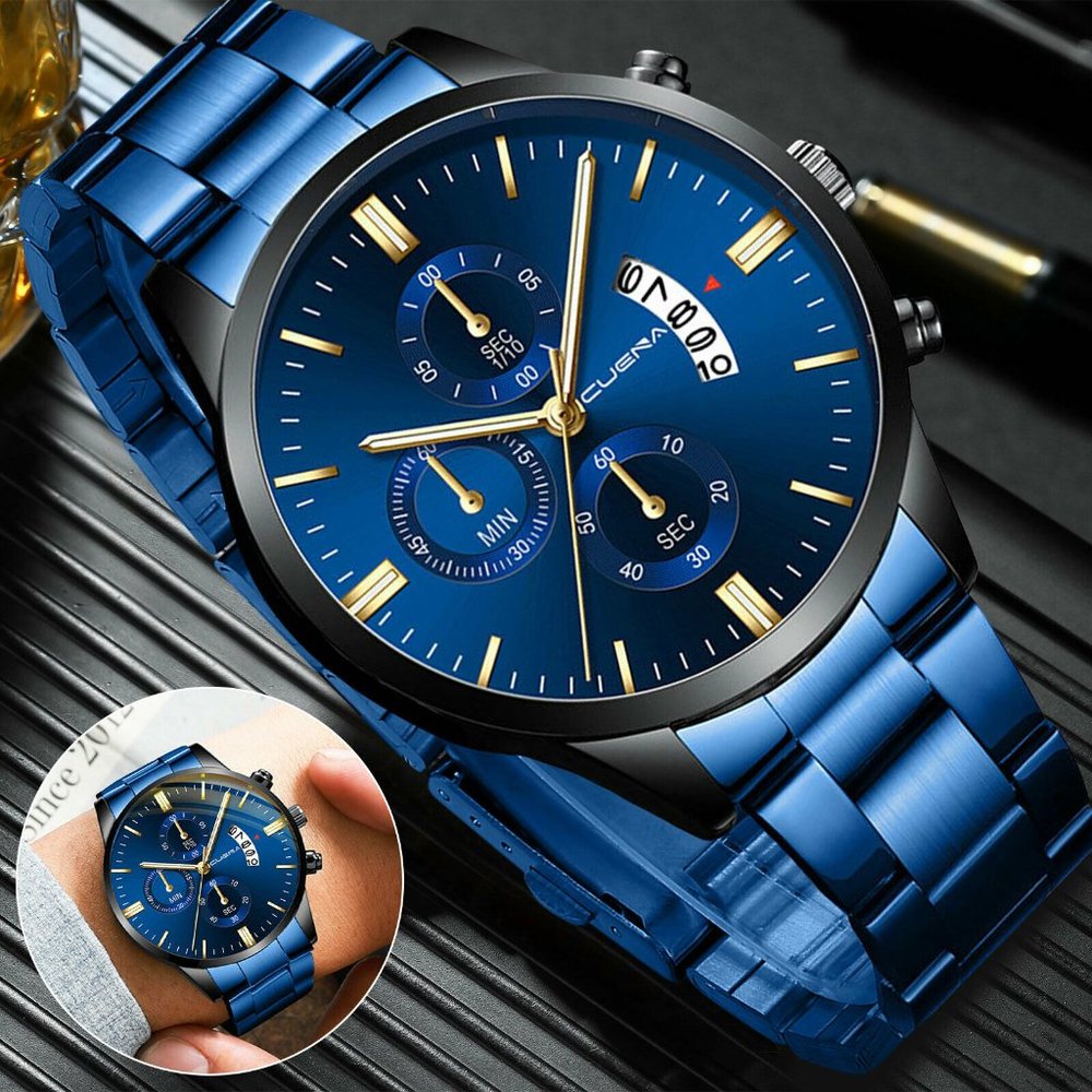 Waterproof Men Watch Stainless Steel Quartz Classic Wristwatch